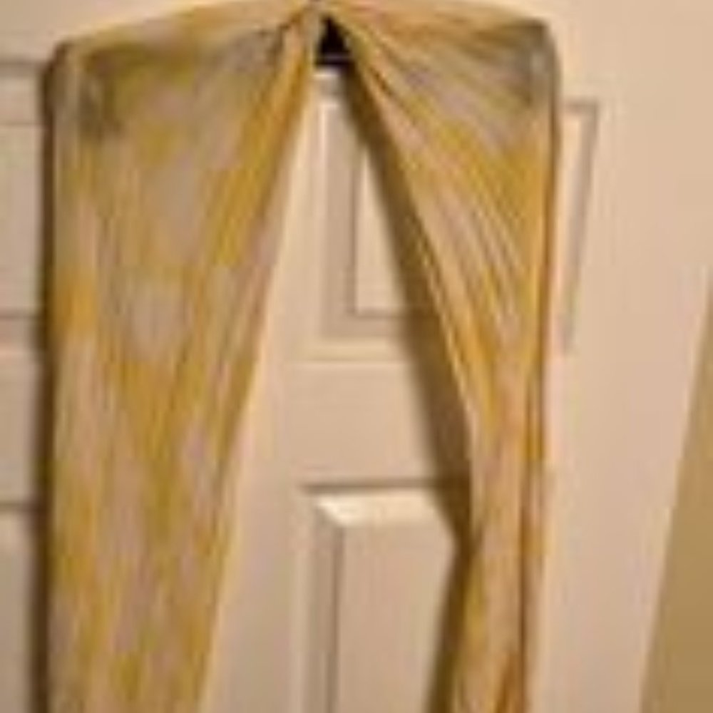Yellow and White Scarf